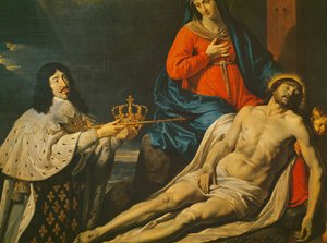 El voto de Luis XIII (1601-43) Rey de Francia y Navarra, 1638 (detalle)